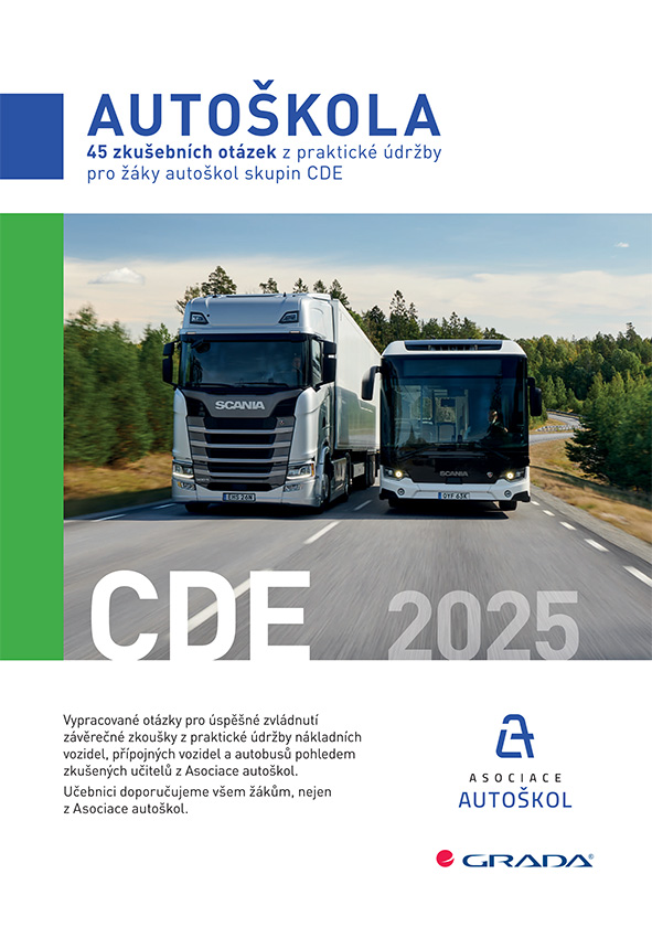 E-kniha: 45 zkušebních otázek z praktické údržby pro žáky autoškol skupin CDE 2025 od Asociace autoškol ČR