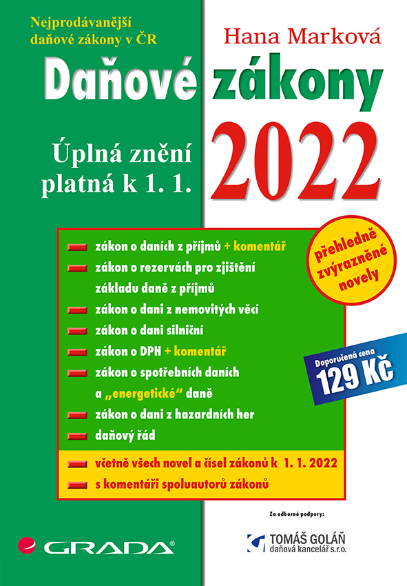 E-kniha: Daňové zákony 2022 od Marková Hana