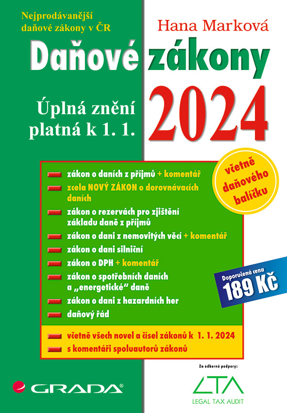 Levně E-kniha: Daňové zákony 2024 od Marková Hana