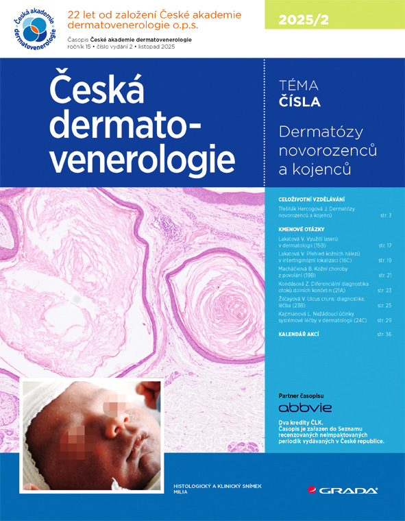 E-kniha: Česká dermatovenerologie 2025/2 od Hercogová Třešňák Jana
